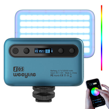 Picture of Portable RGB LED Photography Light Panel, APP Remote 5W Full Color Streaming Light for Streamers Video Photography YouTube Tiktok Vlog