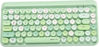 Picture of UBOTIE Portable Bluetooth Colorful Computer Keyboards, Wireless Mini Compact Retro Typewriter Flexible 84Keys Design Keyboard (Green-Colorful)