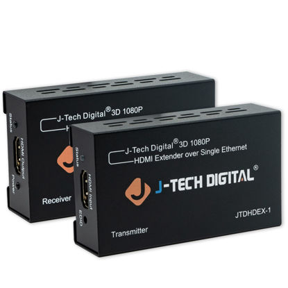Picture of HDMI Extender Over Cat5E/6 Full Hd 1080P Supports EDID Copy, Deep Color, Dolby Digital/DTS by J-Tech Digital