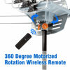 Picture of Five Star Outdoor 150 Mile Motorized 360 Degree Rotation OTA Amplified HDTV Antenna for 2 TVs Support - UHF/VHF/1080P Channels Wireless Remote Control - 40 FT RG6 Coax Cable