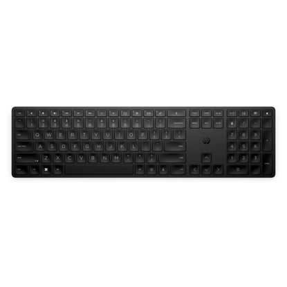 Picture of HP 450 Programmable Wireless Keyboard - Slim, Ergonomic Design w/Number Pad - Wireless USB - 20 Programmable Keys, 4 LEDs, Chiclet Keys - Up to 2-Year Battery Life - Win, Chrome, MacOS (4R184AA#ABL)