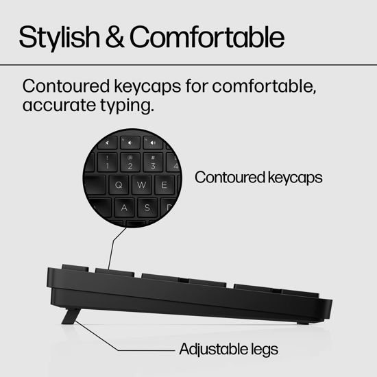 GetUSCart- HP 450 Programmable Wireless Keyboard - Slim, Ergonomic ...