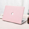 Picture of Seorsok Compatible with MacBook Pro 13 inch Case M2 2023,2022,2021-2016 A2338 M1 A2251 A2289 A2159 A1989 A1708 A1706,Elegant Leather Plastic Hard Shell&Transparent Keyboard Cover,Pink Woven Fabric
