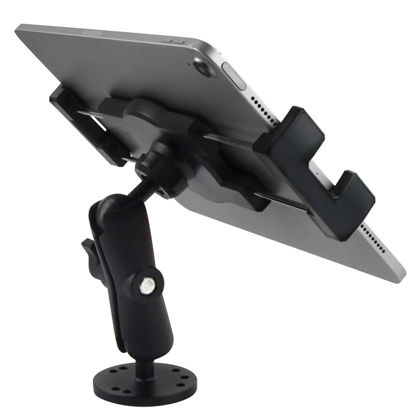 Picture of Metal - Heavy Duty Tablet Holder for Car/Truck/Commercial Vehicles Dashboard, Drill Base iPad Holder for Car, Industrial/Wall/Desk iPad Car Mount, fit 7-14.6 inch Tablet Car Mount