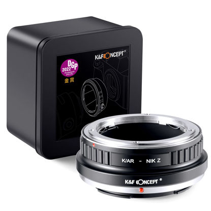 Picture of K&F Concept Lens Mount Adapter K/AR-NIK Z Manual Focus Compatible with Konica Auto-Reflex (AR) SLR Lens to Nikon Z Mount Camera Body