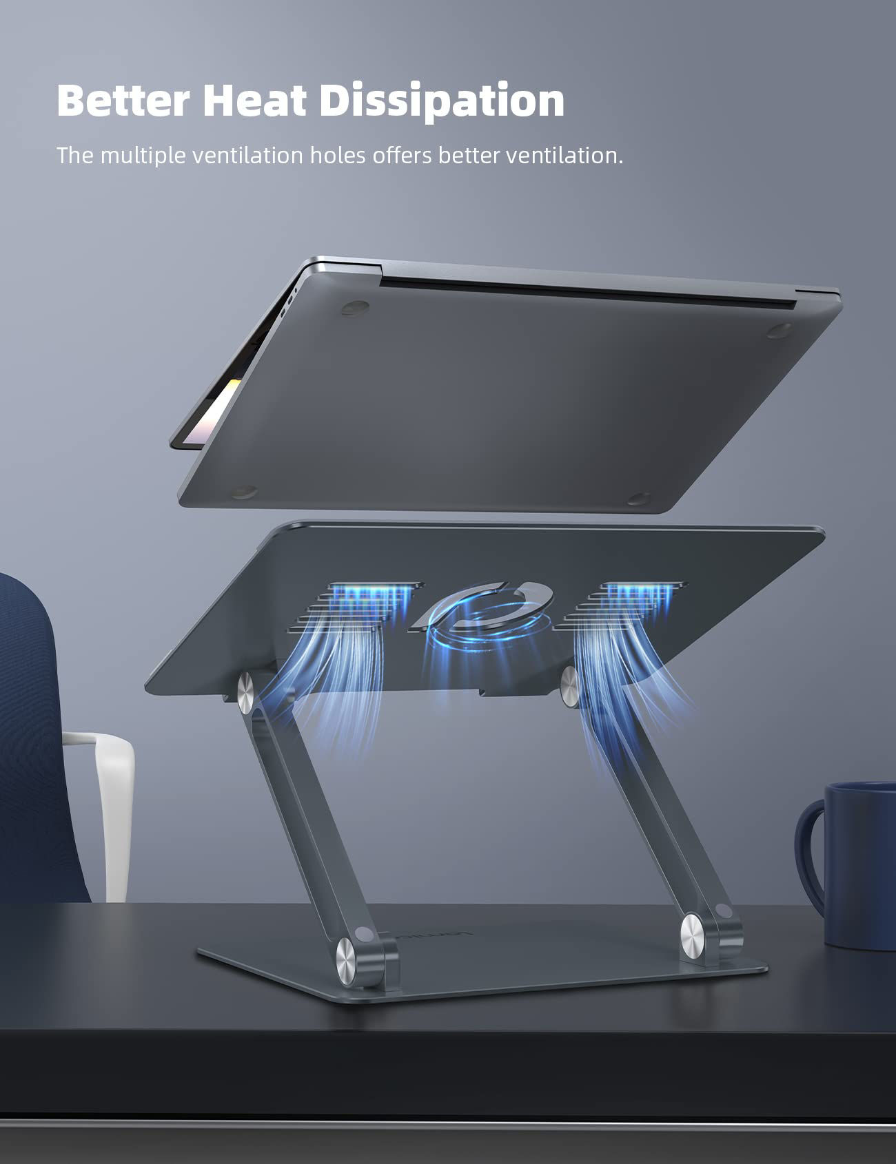 GetUSCart Lamicall Adjustable Laptop Stand, Portable Laptop Riser