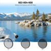 Picture of NEEWER 62mm ND2 ND4 ND8 UV CPL FLD Filter and Lens Accessories Kit with Snap on Lens Cap, Tulip Shaped Lens Hood, Collapsible Rubber Lens Hood, Filter Pouch, Safety Tether and Cleaning Cloth
