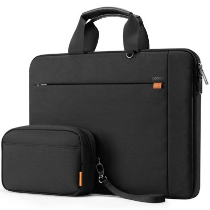 Picture of Inateck Laptop Case, 15.6-16 Inch Protective Laptop Handbag, Splash-resistant Briefcase for Business Trips and Commuting, Laptop Bag for Men Women, Laptop Sleeve With Accessory Bag, Black