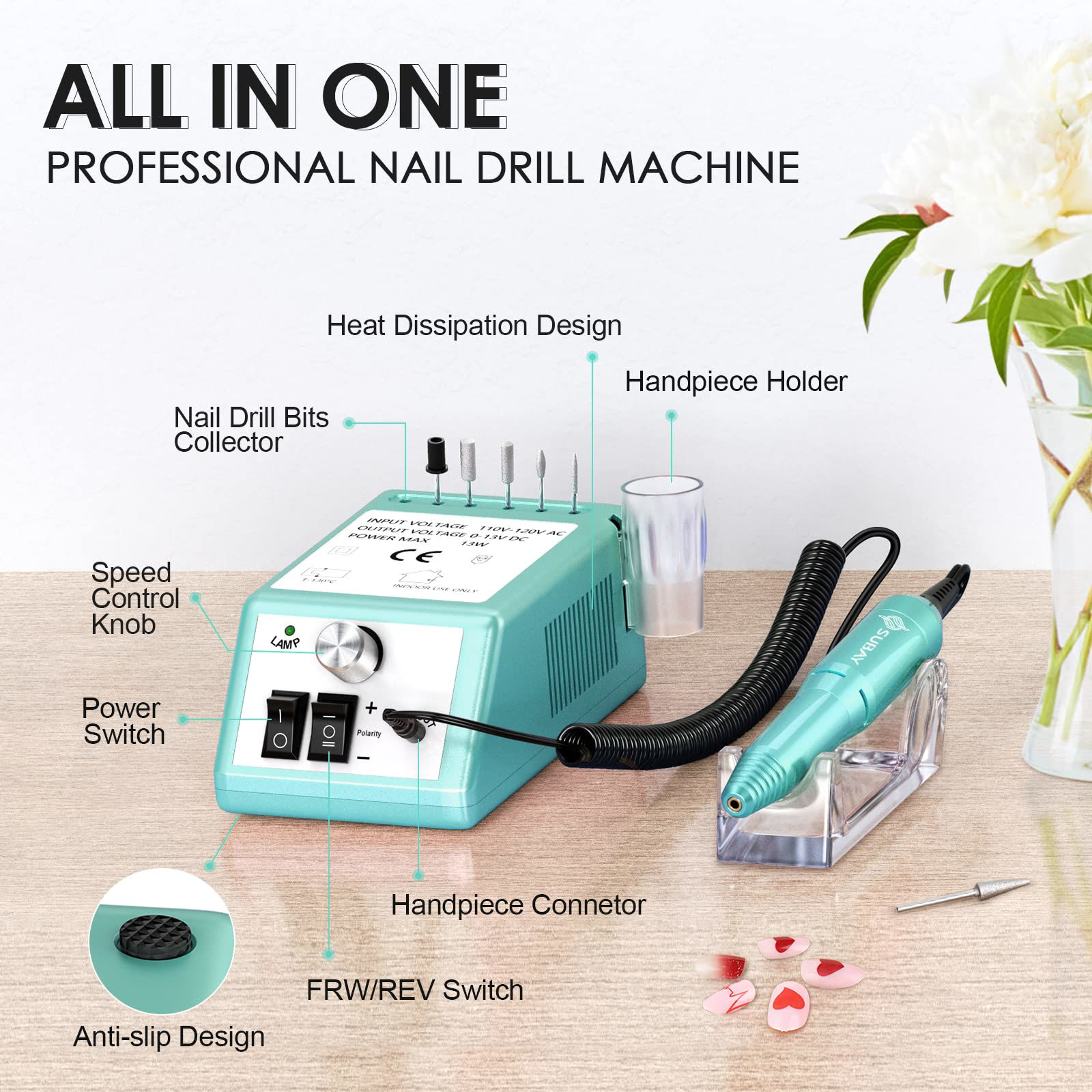 GetUSCart- Professional Finger Toe Nail Care Electric Nail Drill ...