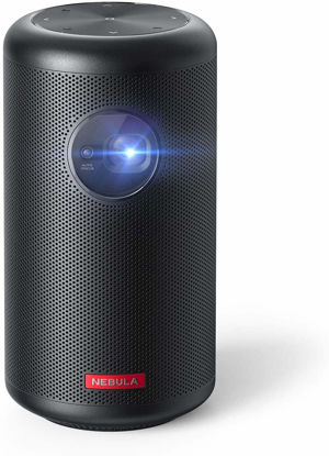 Picture of Anker NEBULA Capsule Max, Mini Projector with WiFi and Bluetooth, Small Projector, 200 ANSI Lumen, Projector Portable, Native 720p HD, 8W Speaker, 100 Inch Picture, 4Hr Video Playtime, Home Theater