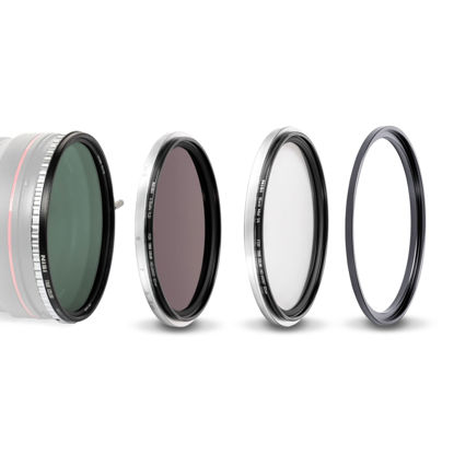 Picture of NiSi 77mm Swift System VND Mist Kit | 1-5 Stop True Color Variable Neutral Density Filter, Swift Adapter Ring, Two Friction-Mounted Filters (ND16 4-Stop, Black Mist 1/4) | Photography and Videography