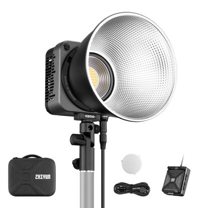 Picture of ZHIYUN Molus G200 200W COB Video Light with Bowens Mount,85800Lux/m 2700K-6500K and ZY Vega APP Control,Ultra Quiet DynaVort Cooling System