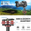 Picture of CAVIX Camera Leveler Tripod Leveling Base Tri-Wheel Head for Macro Photography Aluminum w Bubble Level 3 Axis Level with +/-5 Degree Precision Adjustment for DSLR Camera Rotator Panoramic Head LP-64