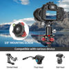 Picture of CAVIX Camera Leveler Tripod Leveling Base Tri-Wheel Head for Macro Photography Aluminum w Bubble Level 3 Axis Level with +/-5 Degree Precision Adjustment for DSLR Camera Rotator Panoramic Head LP-64