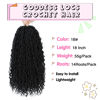 Picture of Fulcrum Goddess Locs Crochet Hair 18 Inch, 8 Packs New Goddess Faux Locs Crochet Hair for Black Women, River Locs Crochet Hair with Curly Ends (18Inch (Pack of 8), 1B#)