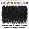 Picture of Fulcrum Goddess Locs Crochet Hair 18 Inch, 8 Packs New Goddess Faux Locs Crochet Hair for Black Women, River Locs Crochet Hair with Curly Ends (18Inch (Pack of 8), 1B#)
