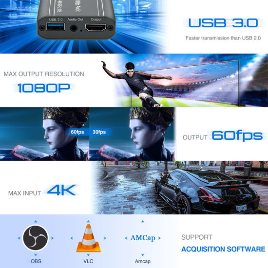 GetUSCart- ORIVISION 4K Capture Card, HDMI to USB 3.0 Video Capture ...