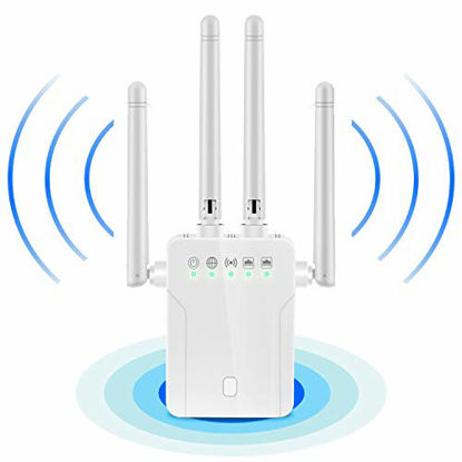 Picture of 1200mbps WiFi Extender Signal Booster-Wireless Repeater 2.4g and 5g Dual-Band WiFi Extender with 2 Ethernet Ports