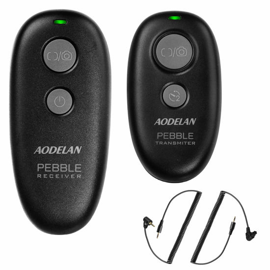 Picture of AODELAN Camera Remote Wireless Shutter Release Compatible for Canon EOS R, RP, 200D(SL2), 250D(SL3), T7, T6, 6D Mark II, 7D Series, M6; Olympus OM-D E-M1 MRK II, OM-D E-M5 II