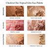 Picture of LAURA GELLER NEW YORK Cheek to Chic Tropical Glow Face Palette 2 Blushes, 2 Highlighters & 2 Bronzers