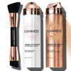 Picture of LUMINESS Silk Airbrush Spray Foundation Makeup Starter Kit - Full Coverage Foundation, Primer & Dual-Sided Buffing Brush - Buildable Coverage, Anti-Aging Formula Hydrates & Moisturizes (Shade - Light Medium)