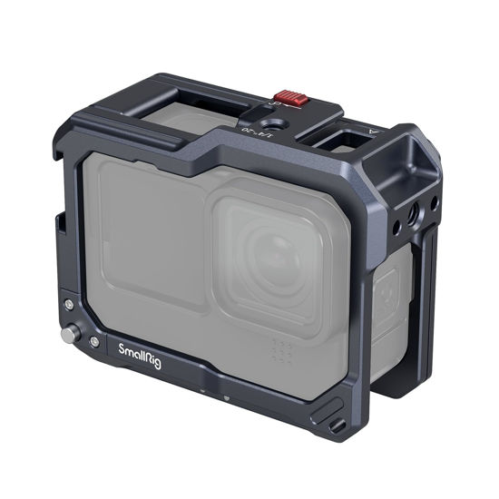 Picture of SmallRig Hero11 Cage / Hero10 Cage / Hero9 Cage, Aluminum Video Cage with 2 Cold Shoe Mount for Mic and Led Light, Compatible with Max Lens Mod for GoPro Hero9 / Hero10 / Hero11 Black 3084B