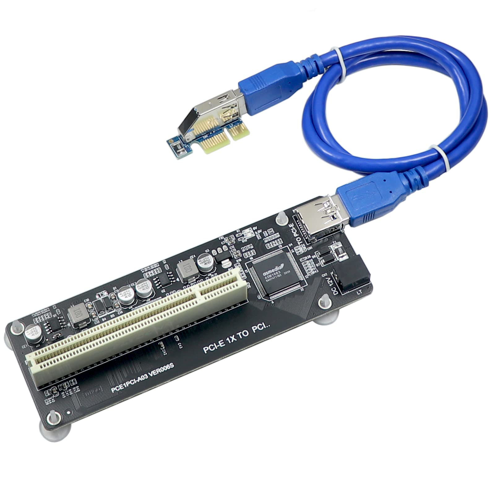 GetUSCart- PCIe to PCI Adapter Card,PCI Express x1 to PCI Single/Double ...