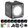 Picture of ULANZI LED Video Light Waterproof IP68 Camera Lighting Kit Mini Cube with 8 Color Gel Filters, Dimmable Portable Fill Photography Light 5500K CRI95+ for DSLR Camera Sony Canon Nikon GoPro Drones