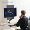Picture of ErgoFocus Single Monitor Mount Arm Fits Monitor up to 32 Inch, Monitor Desk Mount Holds 4.4-19.8lbs Computer Screen, Full Motion Gas Spring Monitor Desk Mount, VESA Mount 75x75, 100x100