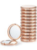 Picture of Getinbulk Compact Mirror Bulk, Pack of 12 Double-Sided 1X/2X Magnifying Metal Makeup Mirrors(Round, Rose Gold)