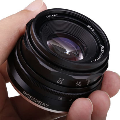 Picture of 35mm F1.6 Mini APS-C Lens for Sony Panasonic Fujifilm Olympus Canon Nikon mirrorless Camera (E-Mount)
