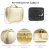 Picture of MOMIRA Makeup Bag with Mirror and Light Travel Makeup Train Case Cosmetic Bag Organizer Portable Artist Storage Bag with Adjustable Dividers Makeup Brushes Storage Organizer Golden