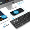 Picture of Folding Keyboard, iClever Bluetooth Travel Keyboard, Sync Up to 3 Devices, Metal Build, USB-C Recharge, Portable Foldable Keyboard with Stand Holder for iPad, iPhone, Smartphone, Laptop and Tablet