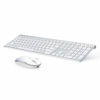 Picture of Wireless Keyboard and Mouse, Vssoplor 2.4GHz Rechargeable Compact Quiet Full-Size Keyboard and Mouse Combo with Nano USB Receiver for Windows, Laptop, PC, Notebook-White Silver