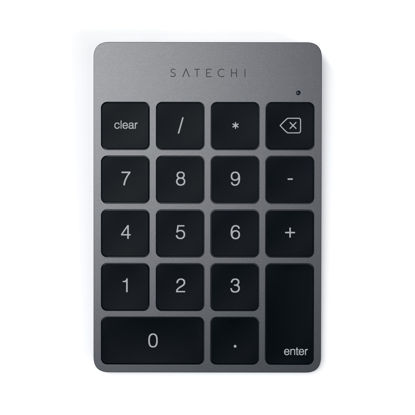 Picture of Satechi Slim Aluminum Bluetooth Wireless 18-Key Keypad Keyboard Extension - Compatible with MacBook Pro, MacBook Air, Mac Mini, iMac, iMac Pro, iPad, iPhone and More (Space Gray)