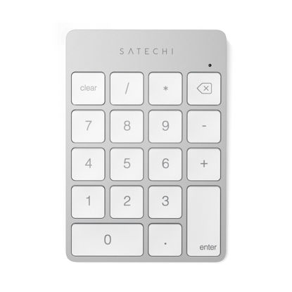 Picture of Satechi Slim Aluminum Bluetooth Wireless 18-Key Keypad Keyboard Extension - Compatible with MacBook Pro, MacBook Air, Mac Mini, iMac, iMac Pro, iPad, iPhone and More (Silver)
