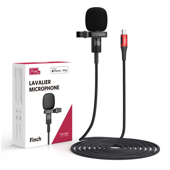 Lavalier Lapel Microphone with Lightning Adapter 