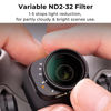 Picture of K&F Concept Mini 3/ Mini 3 Pro Variable ND Lens Filters Kit ND2-32+ND32-512(2 Pcs), Variable ND Filters 1-5 Stops + 5-9 Stops Compatible with DJI Mini 3/ Mini 3 Pro