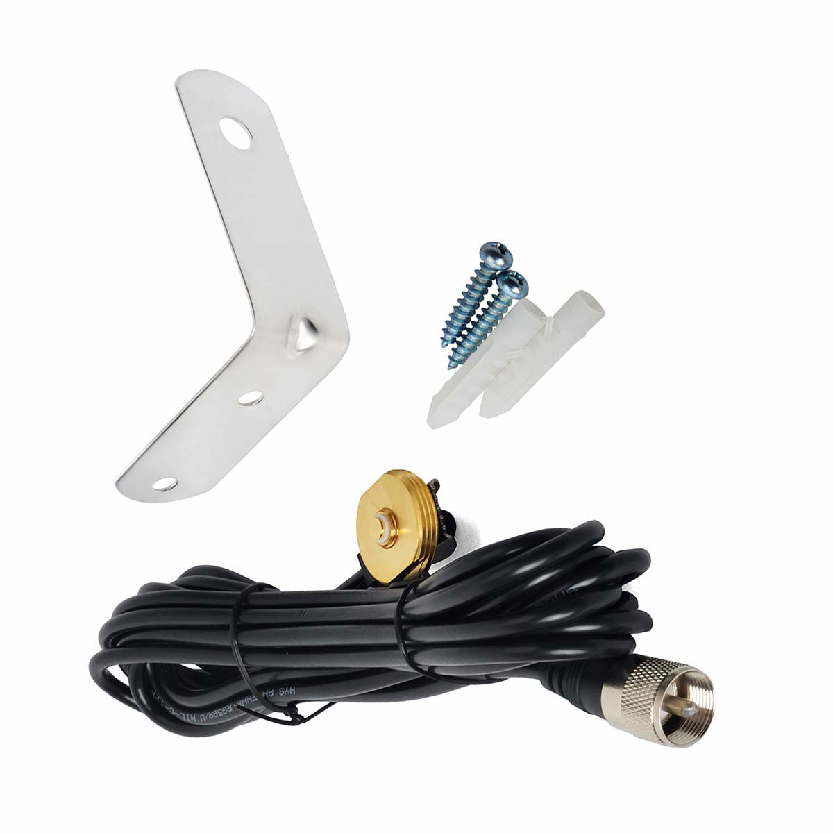 GetUSCart- HYS UHF VHF 2meter 70CM 21inches NMO Antenna with NMO Mount ...