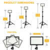 Picture of 2 Pack 70 LED Video Light with Tripod Stand/Color Filters/Remote Control/USB Wall Charger, Obeamiu 5600K USB Studio Shooting Kit for Photography Lighting, Game Streaming, Conference Zoom Calls