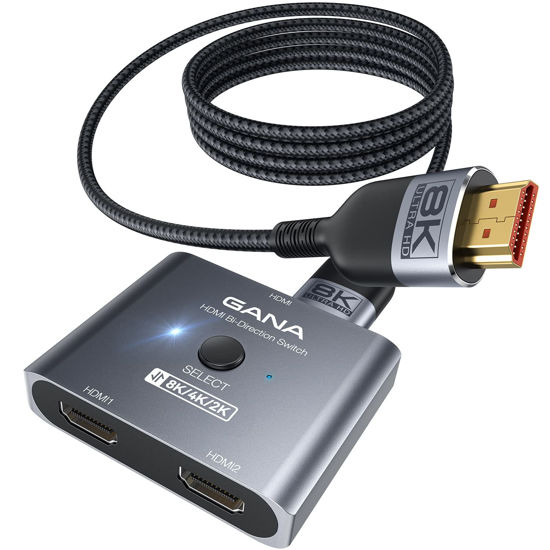 GetUSCart GANA HDMI 2.1 Switch Ultra HD 8K Bi Directional HDMI