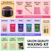 Picture of DELEXI All-in-one At Home Waxing Kit for Women +5 Pack Salon Quality Hard Wax Beads +Silicone Wax Kit Accessories + Hot Wax Melt Warmer for Hair Removal For Brows, Bikini, Legs & Sensitive skin