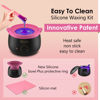 Picture of DELEXI All-in-one At Home Waxing Kit for Women +5 Pack Salon Quality Hard Wax Beads +Silicone Wax Kit Accessories + Hot Wax Melt Warmer for Hair Removal For Brows, Bikini, Legs & Sensitive skin
