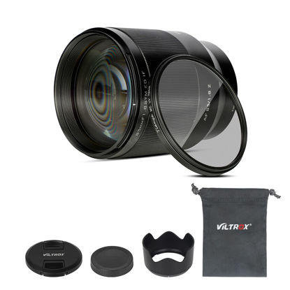 Picture of VILTROX 85mm f/1.8 F1.8 STM Auto Focus Full Frame Lens for Nikon Z-Mount Camera Z50/Z5/Z6/Z6 II/Z7/Z7 II with Lens Filter Combo
