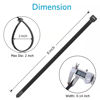Picture of Zip Ties 8 inch (100 Pack), 40lbs Tensile Strength, Black Cable Ties, Wire Ties for indoor and outdoor use, by Skalon