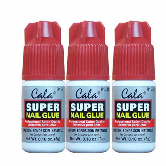 BOLASEN Extra Strong Nail Glue for Press On Nails, Acrylic Nails, Nail Tips  - 4 Pack Durable Brush On Nail Glue Easy to Apply, Long-Lasting &  Quick-Drying Nail Glue for Fake Nails(7ML/0.24