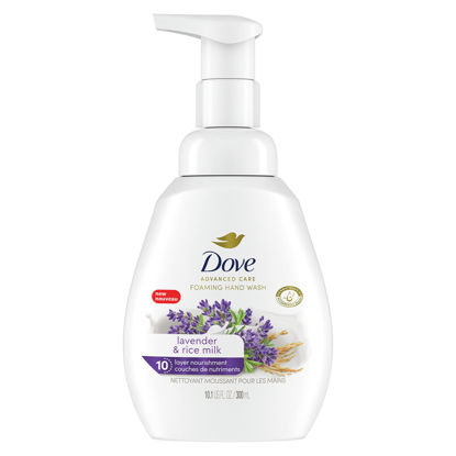 Picture of Dove Lavender & Rice Milk Protects Skin from Dryness, Foaming Hand Wash More Moisturizers than the Leading Ordinary Hand Soap, 10.1 oz