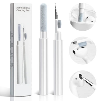 Picture of Cleaner Kit for Airpod,Airpods Pro Cleaning Pen,Multi-Function Dust Removal Tool Soft Brush for Phone Charging Port,Earbuds,Earpods,Earphone,Headphone, iPod,Case,iPhone,ipad,Laptop,Keyboard,More