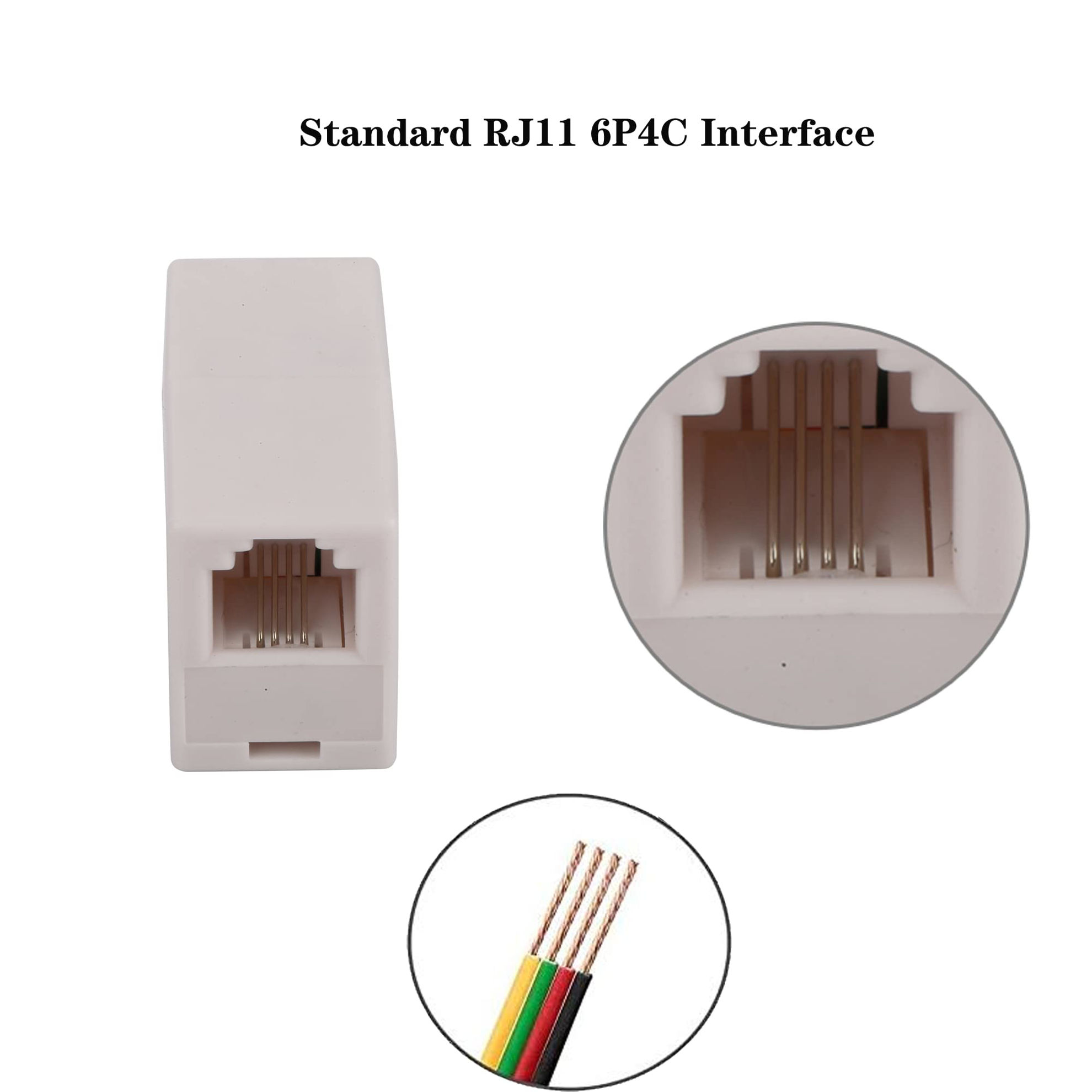 GetUSCart LanSenSu RJ11 Coupler, Straight Telephone Inline Coupler