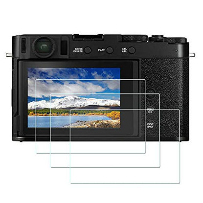Picture of X-E4 Screen Protector (3+2 Pack), Suitable for Fujifilm X-E4 Fuji XE4 Camera, 0.3mm 9H Hardness Tempered Glass LCD Screen Protector, Anti-Scratch, Anti-Fingerprint, 2*Cute Hot Shoe Eover